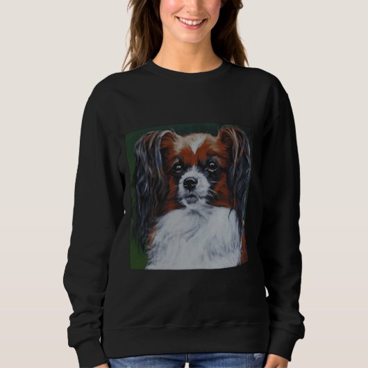 Sweatshirt Chien Papillon Design Chien (Devant)