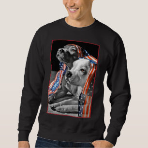 Sweatshirt Chien patriotique américain Pit Bull Terrier Usa D