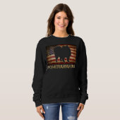 Sweatshirt Chien Patriotique Patriotique, Drapeau Vintage Amé (Devant entier)
