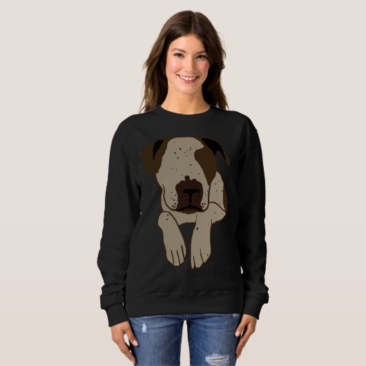 Sweatshirt Chien Pitbull 27 (Devant entier)