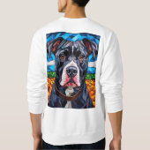 Sweatshirt Chien Pitbull fort (Dos)
