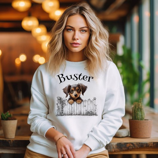 Sweatshirt Chien qui regarde Personnalisable