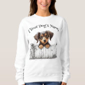Sweatshirt Chien qui regarde Personnalisable (Devant)