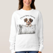 Sweatshirt Chien qui regarde Personnalisable (Devant)