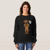 Sweatshirt Chien Rhodesian Ridgeback têtu drôle (Devant entier)