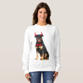 Sweatshirt Chien Rottweiler à Halloween (Devant entier)