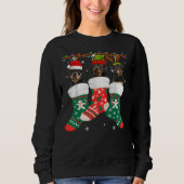Sweatshirt Chien Rottweiler Chaussettes de Noël Xmas Pyjama P (Devant)