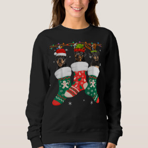 Sweatshirt Chien Rottweiler Chaussettes de Noël Xmas Pyjama P