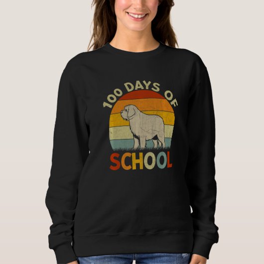 Sweatshirt Chien Saint-Bernard Rétro Filles Enseignantes 100è (Devant)