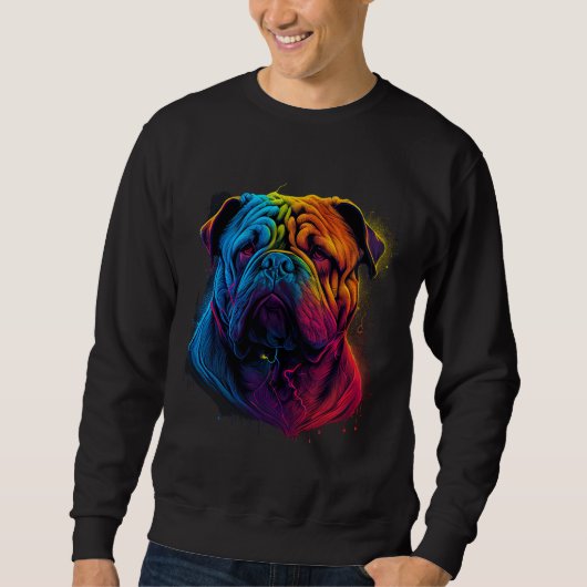 Sweatshirt Chien Shar Pei, Shar-Pei, chinois clair et luffeux (Devant)