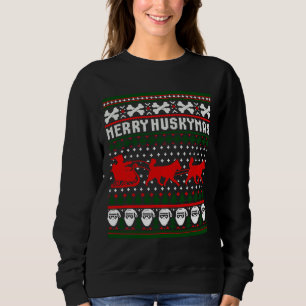 Sweatshirt Chien sibérien Husky de Noël amusant