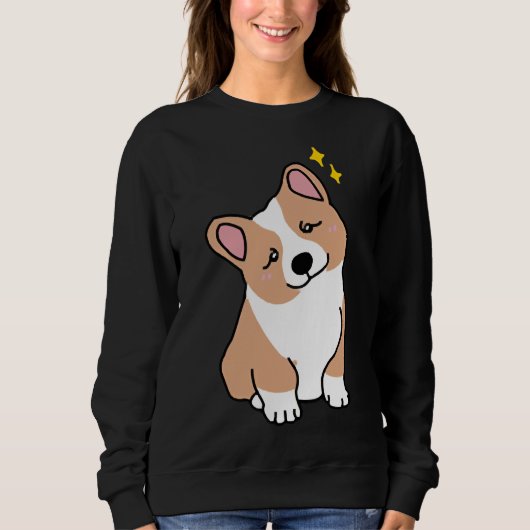 Sweatshirt Chien souriant mignon Corgi (Devant)