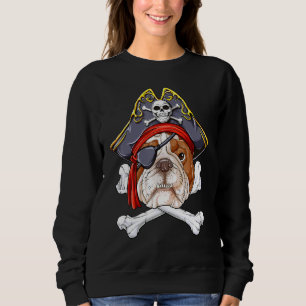 Sweatshirt Chien-taupe Pirate Jolly roger Drapeau Crotte crân