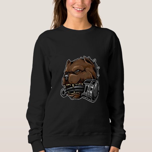 Sweatshirt Chien taureau à bec féroce (Devant)