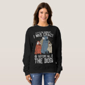 Sweatshirt Chien Thème Design pour femmes Putain et Chien Gr (Devant entier)