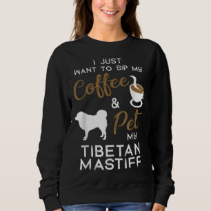 Sweatshirt Chien Tibétain Mastiff Propriétaire de café Xmas B