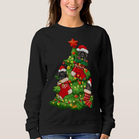 Sweatshirt Chiens Arbre de Noël Labrador Pit Bull (Devant)
