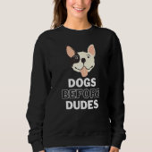 Sweatshirt Chiens avant les mecs 4 Chiens français (Devant)