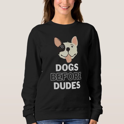 Sweatshirt Chiens avant les mecs 4 Chiens français (Devant)