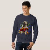 Sweatshirt Chiens cool gris foncé pour lui (Devant entier)