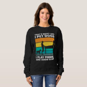 Sweatshirt Chiens d'animaux de compagnie Jouer à la machine à (Devant entier)