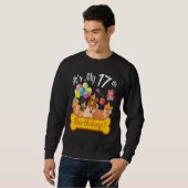 Sweatshirt Chiens dansant ensemble C'est mon 17e anniversaire (Devant entier)