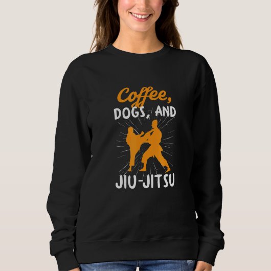 Sweatshirt Chiens de café Jiu Jitsu instructeurs de graphisme (Devant)