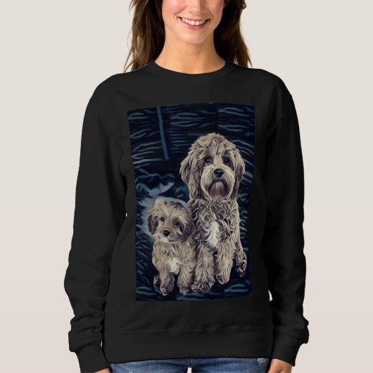 Sweatshirt Chiens de Cavapo Adorable Animaux Poodle mignon Ch (Devant)