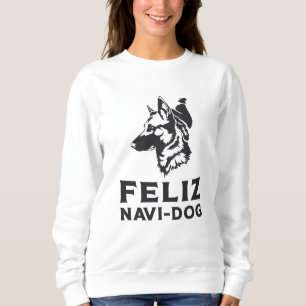 Sweatshirt Chiens de Chien de Chien de Navi Feliz Vintage ani