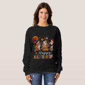 Sweatshirt Chiens de Corgi Halloween Thanksgiving Noël Hallot (Devant entier)