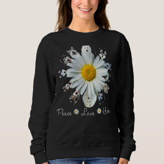 Sweatshirt Chiens de Sibérie Chiens Paix Amour Daisy Huskies