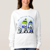 Sweatshirt Chiens d'équipage douillets KiniArt (Devant)