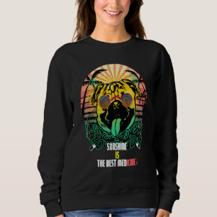 Sweatshirt Chiens D'Été Sunshine Est Le Meilleur Médicament