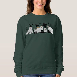 Sweatshirt Chiens en costume fantôme d'Halloween