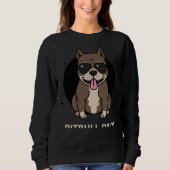 Sweatshirt Chiens Pitbull Papa (Devant)