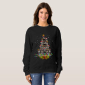 Sweatshirt Chiens Schnauzer Arbre Chandail de Noël Jeu de Noë (Devant entier)