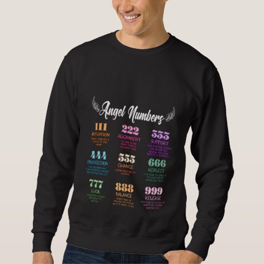 Sweatshirt Chiffres d'anges Pul de devis tendance (Devant)