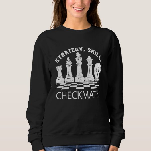 Sweatshirt Chiffres de jeu d'échecs Stratégie, Compétence, Ch (Devant)