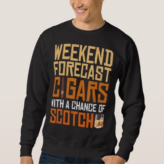 Sweatshirt Chiffres De Prévision De Fin De Semaine Et Whiskey (Devant)