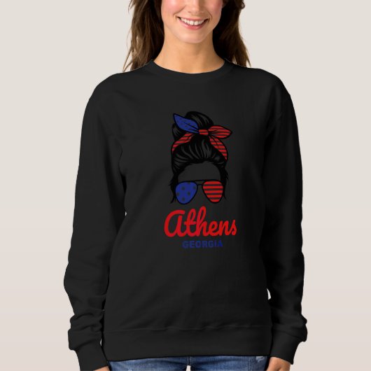 Sweatshirt Chignon Décoiffé Rétro Athens Géorgie (Devant)