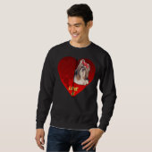 Sweatshirt Chih Tzu Big Red Heart (Devant entier)