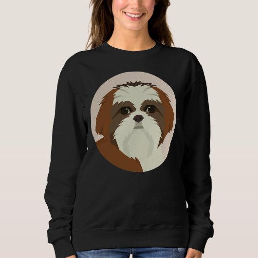 Sweatshirt Chih Tzu Dog Face (Devant)