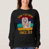 Sweatshirt Chih Tzu Maman Depuis 2019 Chiens Citations (Devant)