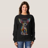 Sweatshirt Chihuahua avec écouteurs (Devant entier)
