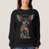 Sweatshirt Chihuahua avec écouteurs (Devant)