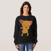 Sweatshirt Chihuahua Chien Dabbing Vector Art (Devant entier)