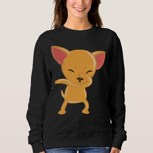Sweatshirt Chihuahua Chien Dabbing Vector Art (Devant)