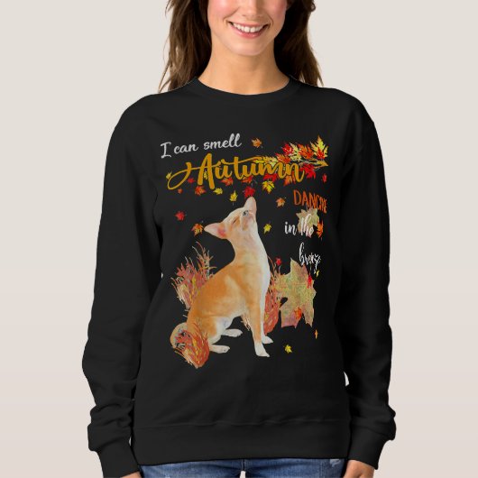 Sweatshirt Chihuahua Chien Je Peux Sentir La Danse D'Automne  (Devant)