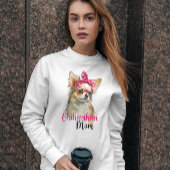 Sweatshirt Chihuahua Chien mignon rose Maman
