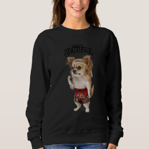 Sweatshirt Chihuahua Chien Muay Thai Kick Boxer Champion 1